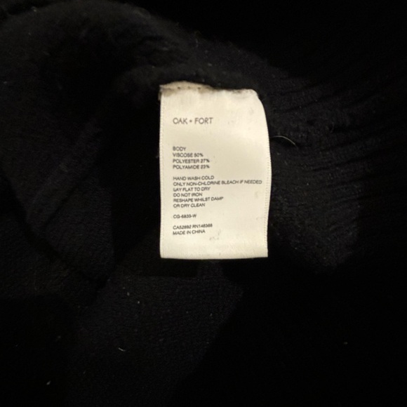 OAK & FORT Oversized Black Cardigan - Picture 4 of 4